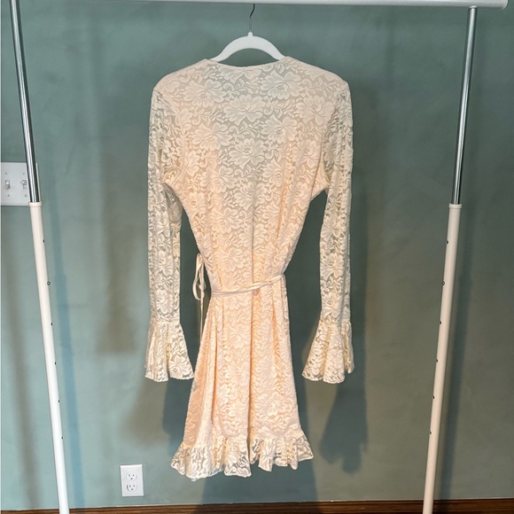 We are HAH Wrap Star Dress in Eggshell - Picture 3 of 6